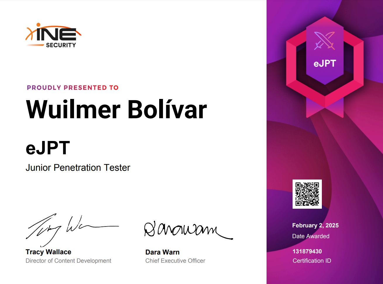 Obtuve la certificación eJPTv2